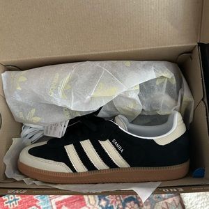 NWT Adidas Sambas W10 M9 UK8.5 Black, Wonder White